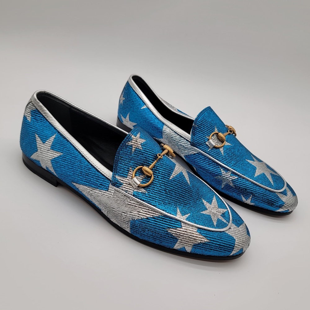 Gucci Blue Star Loafers